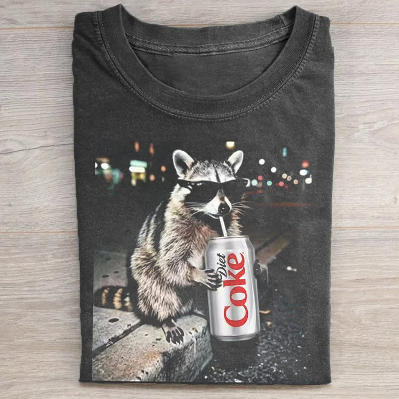 Three Raccoons Diet Coke T-shirt