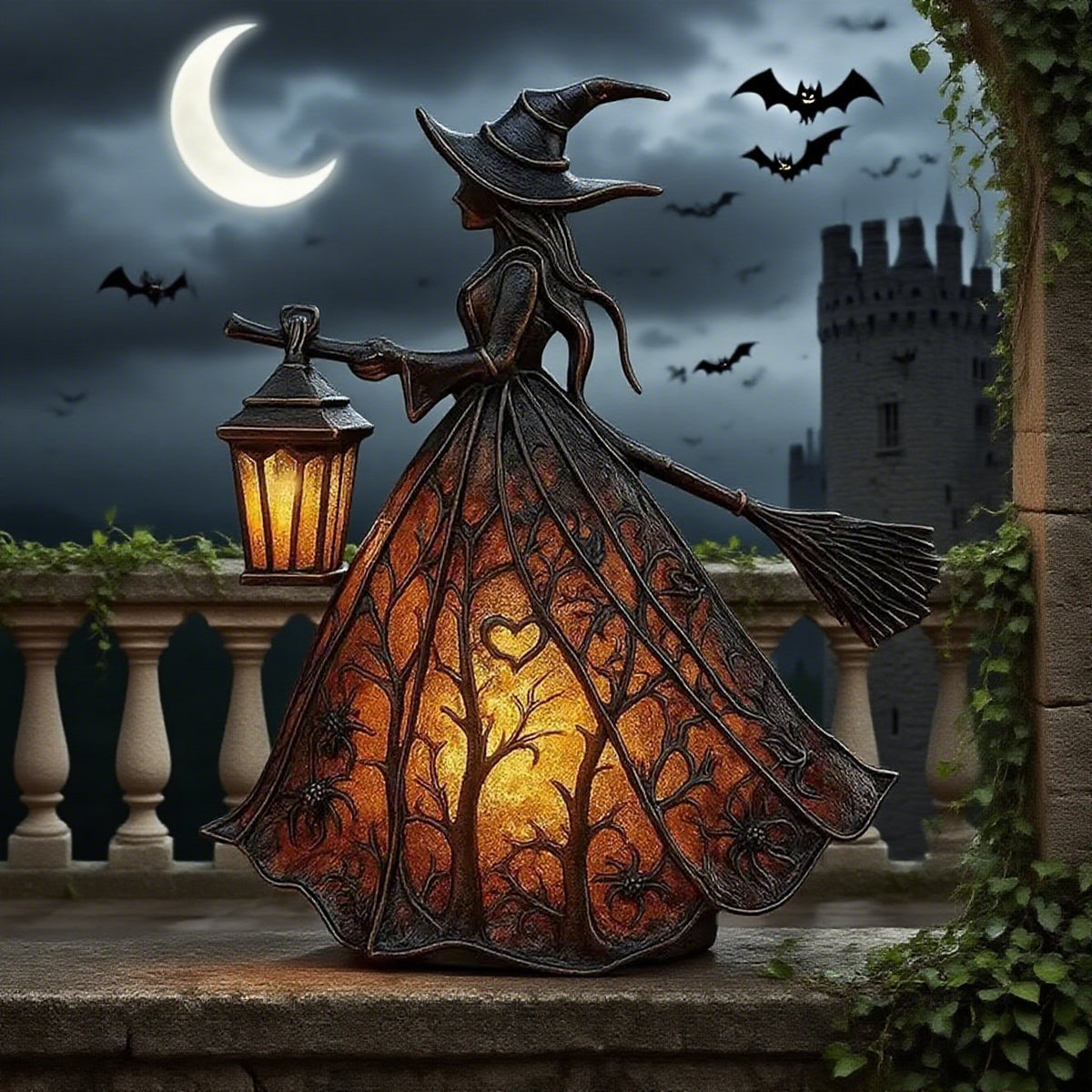 Halloween Witch Lamp