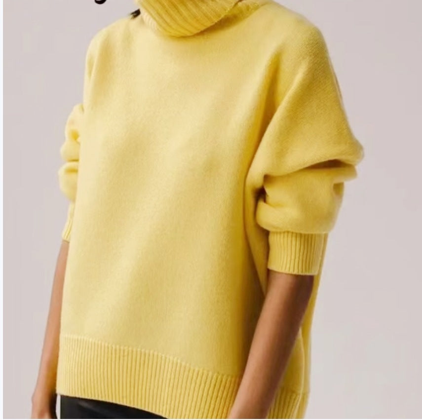 Long-sleeved Pullover Solid Color Sweater