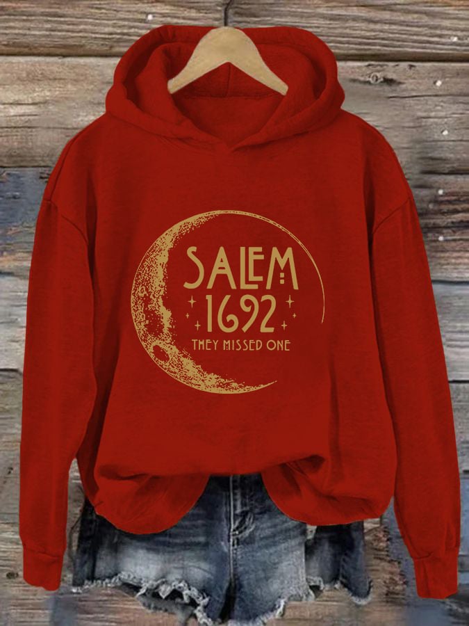Women's Halloween Salem 1692 They Missed One Casual Hoodie