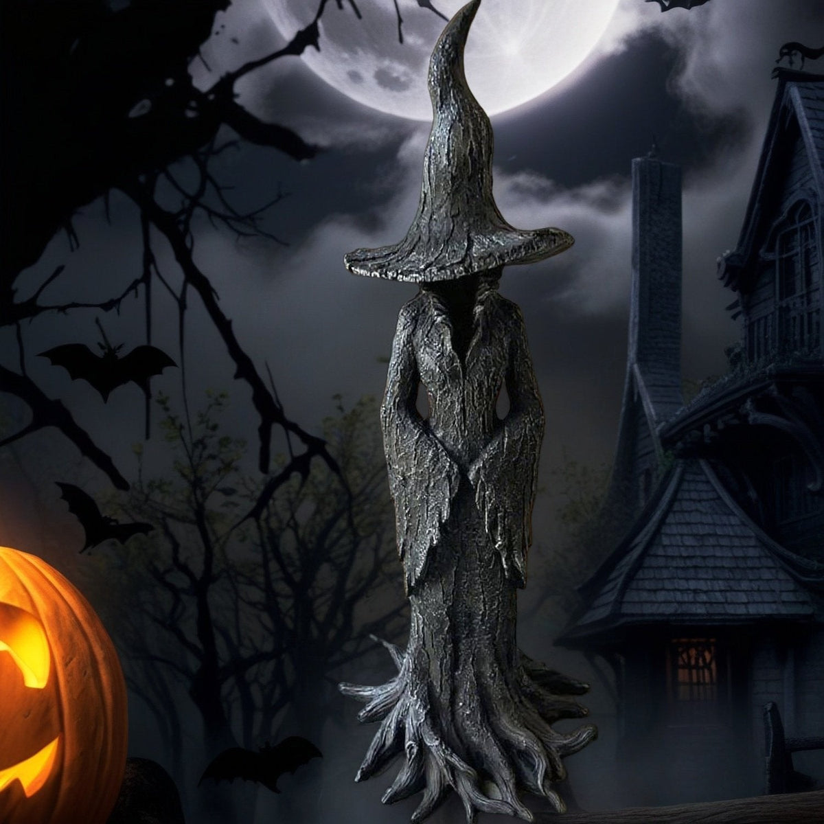 🧙♀️💫Hand-Painted Enchanting Witch Statue: The Guardian of Your Home