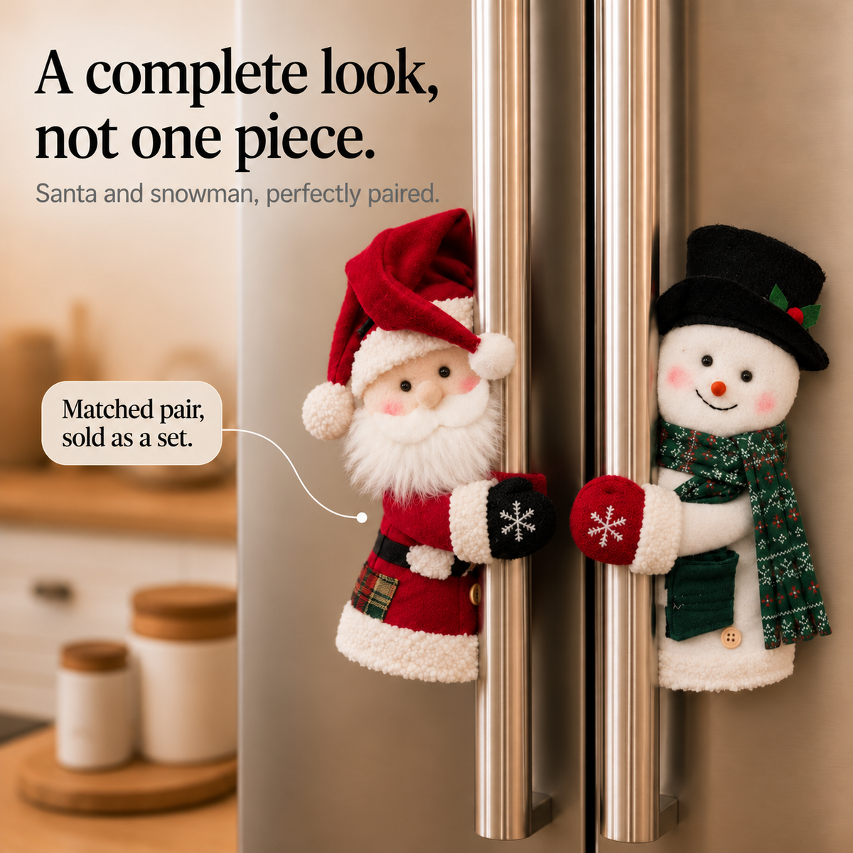 MerryKnob – Santa And Snowman Door Handle Covers