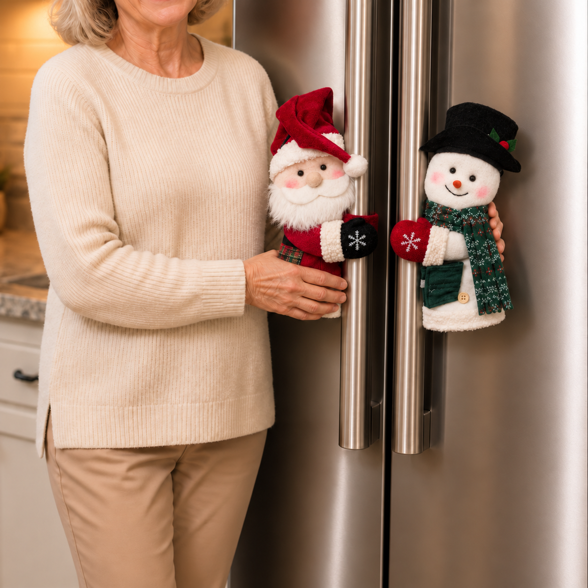 MerryKnob – Santa And Snowman Door Handle Covers