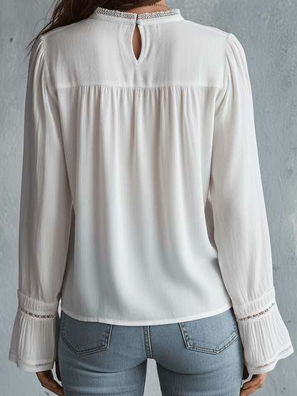 Relaxed Effortless Boho Chic White Blouse