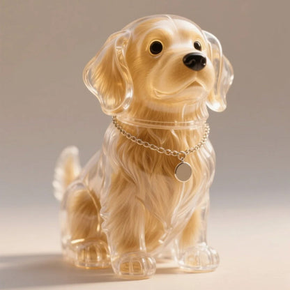 Dog Hair Collector Keychain Charm Memorial Storage Box
