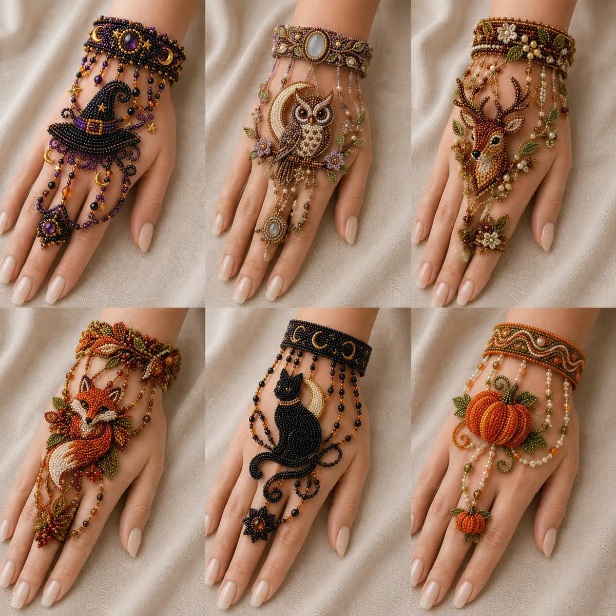 ✨ DIY Beaded Hand Bracelet Kit – Create Your Own Wearable Art