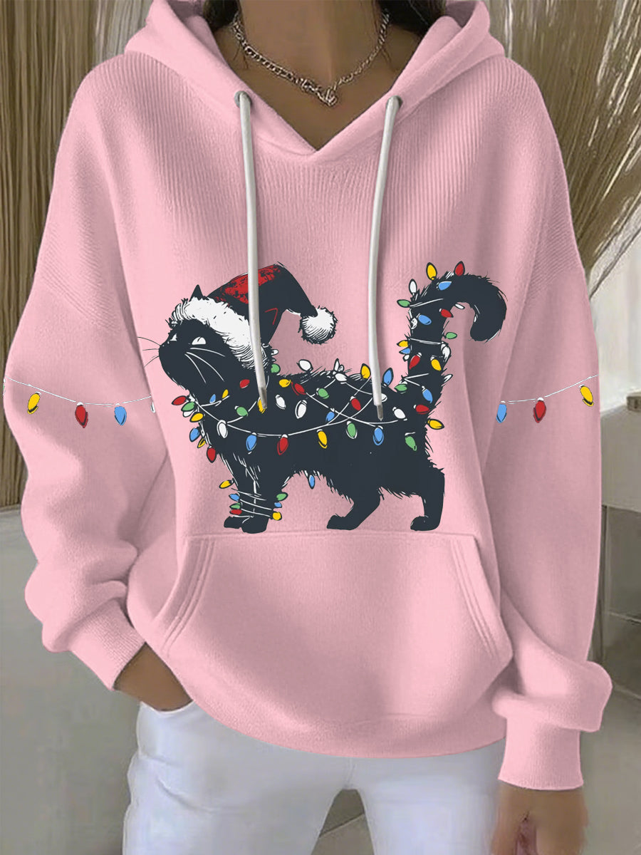 Women's Christmas Print Casual Hoodie