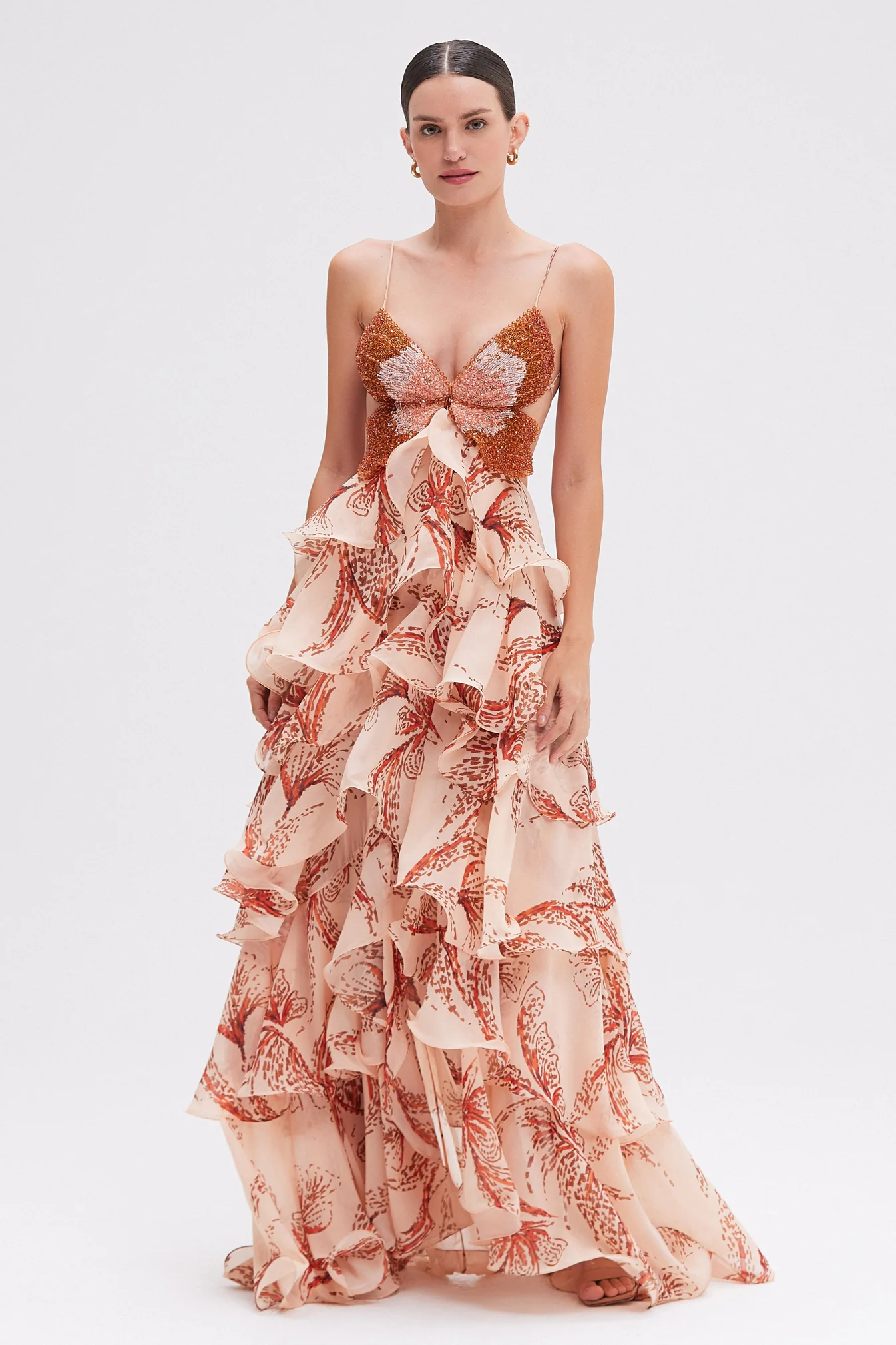 Fashion Multi-Layer Ruffled Butterfly Dress