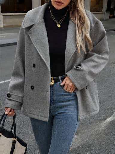 Women's Short Fashion Lapel Coat