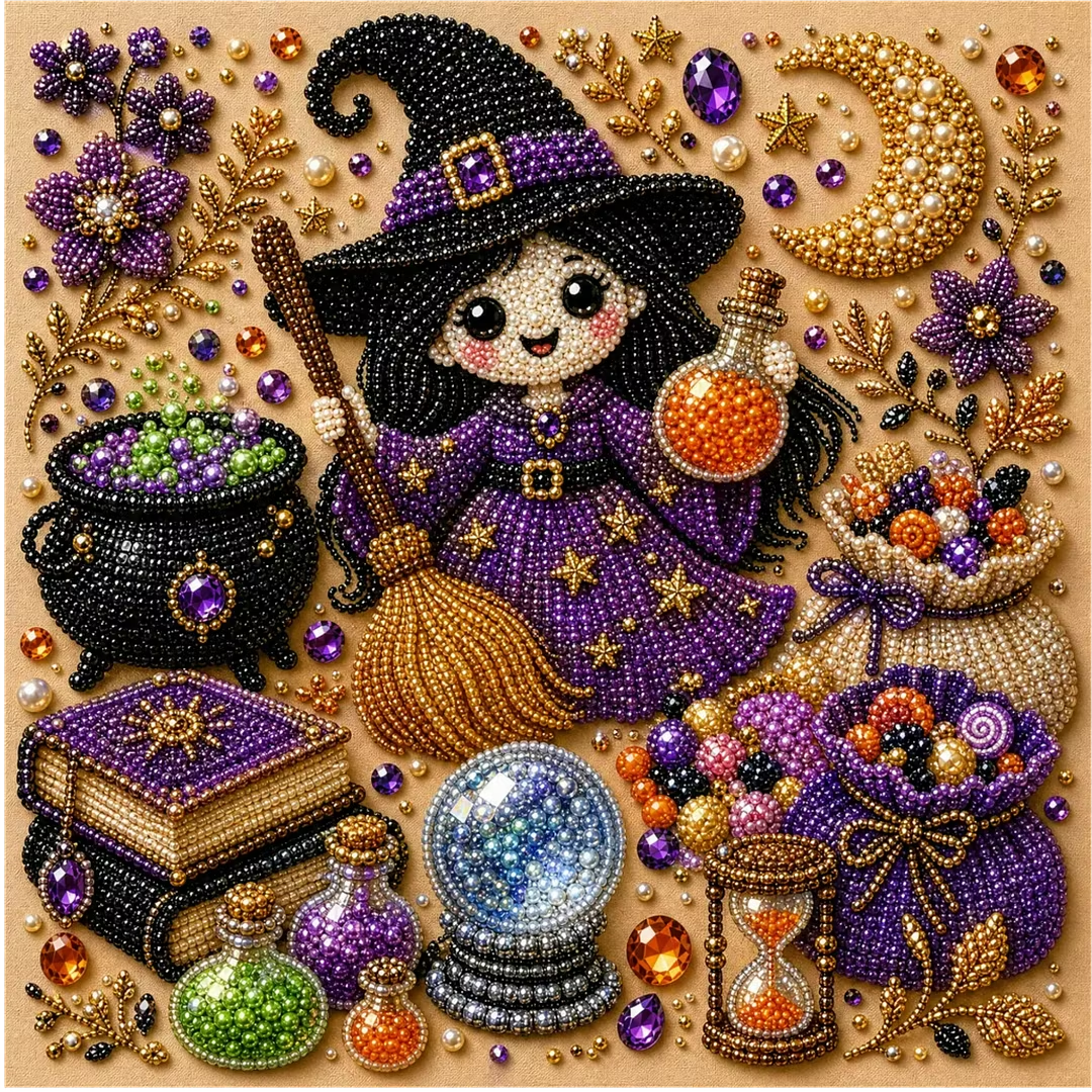 👻✨ Halloween Pearl Art DIY Kit – Create Spooky-Cute Magic