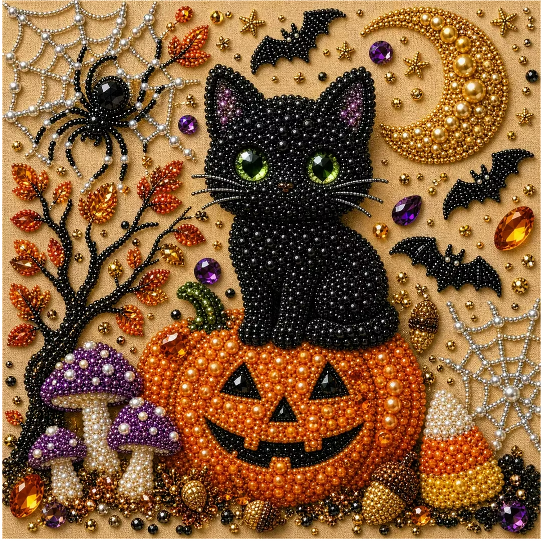 👻✨ Halloween Pearl Art DIY Kit – Create Spooky-Cute Magic