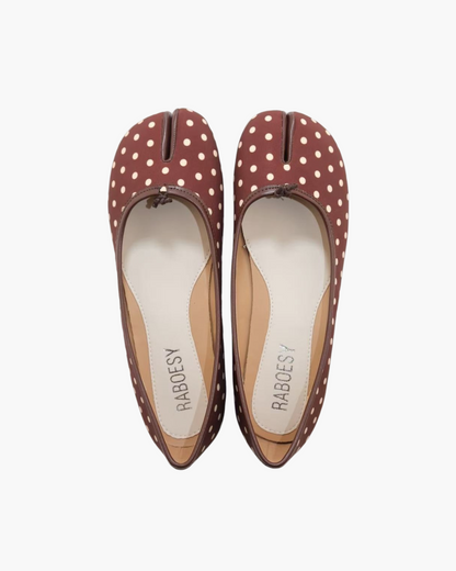 Satin Polka Dots Ballet Flats