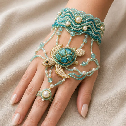 ✨ DIY Beaded Hand Bracelet Kit – Create Your Own Wearable Art
