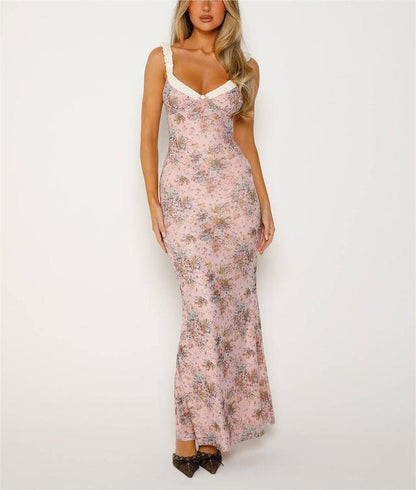 floral sleeveless dress one-step dress