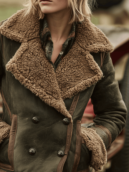 Retro Olive Green Explorer Warm Jacket