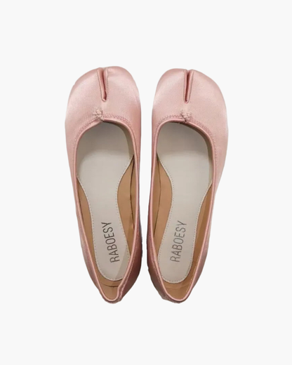 Satin Tabi Ballet Flats