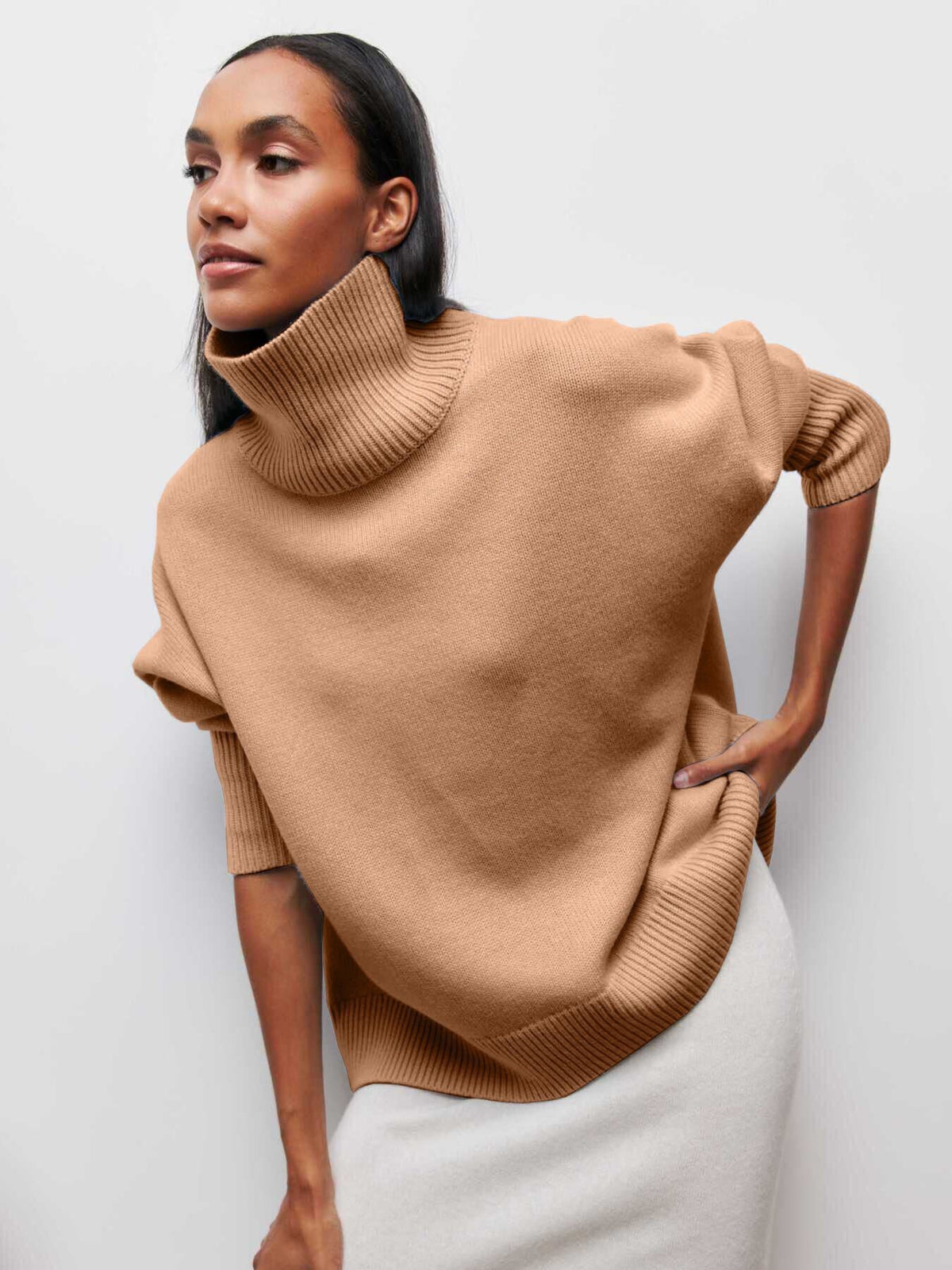 Long-sleeved Pullover Solid Color Sweater