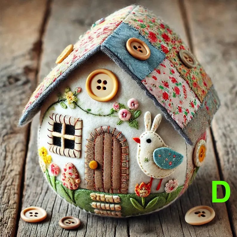🏡🥚Patchwork Felt Egg House DIY Kit