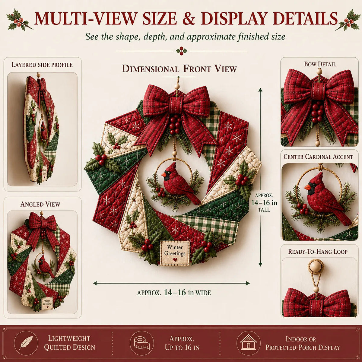 🎄Christmas Fabric Wreath DIY Kit – A Keepsake You’ll Hang with Pride Year After Year💫