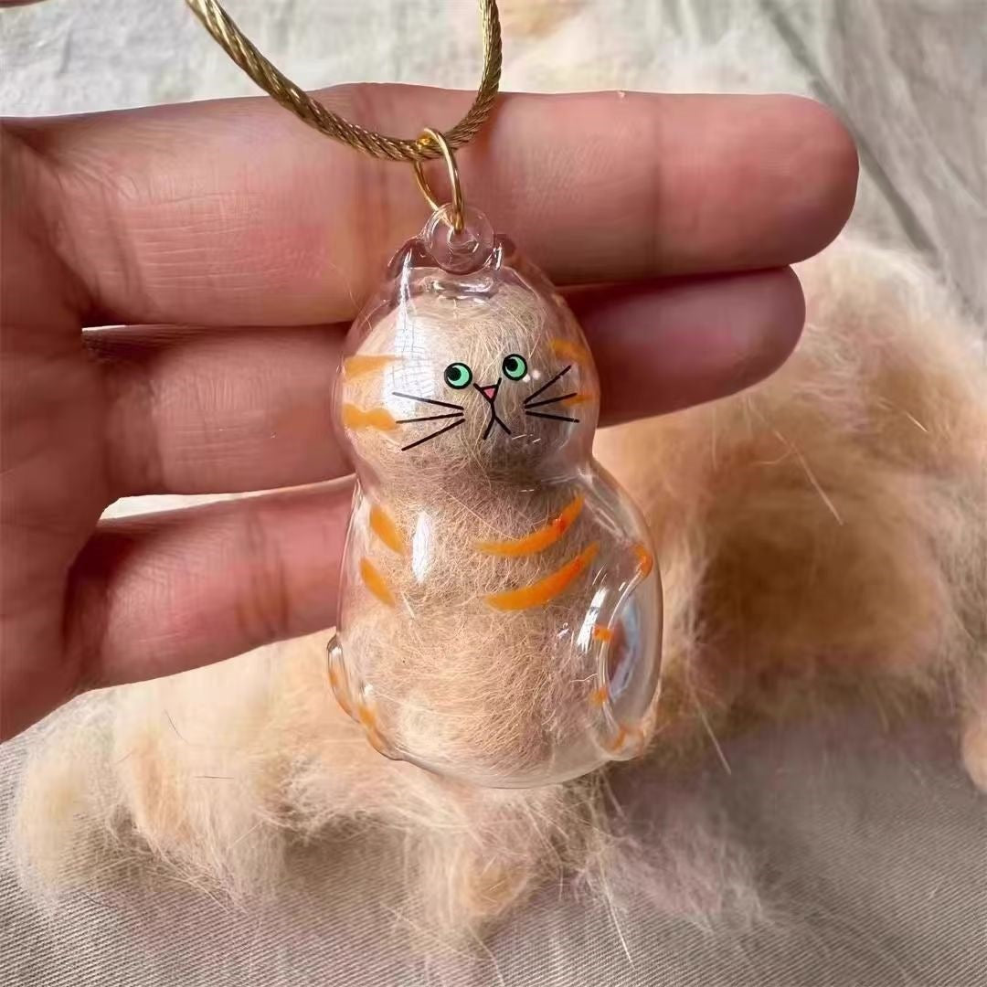😻💕Cat Hair Collector Keychain Charm - Memorial Storage Box