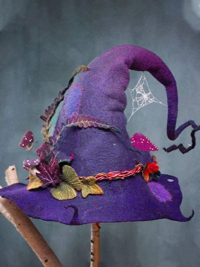 Halloween Elf Witch Felt Hat