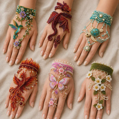 ✨ DIY Beaded Hand Bracelet Kit – Create Your Own Wearable Art