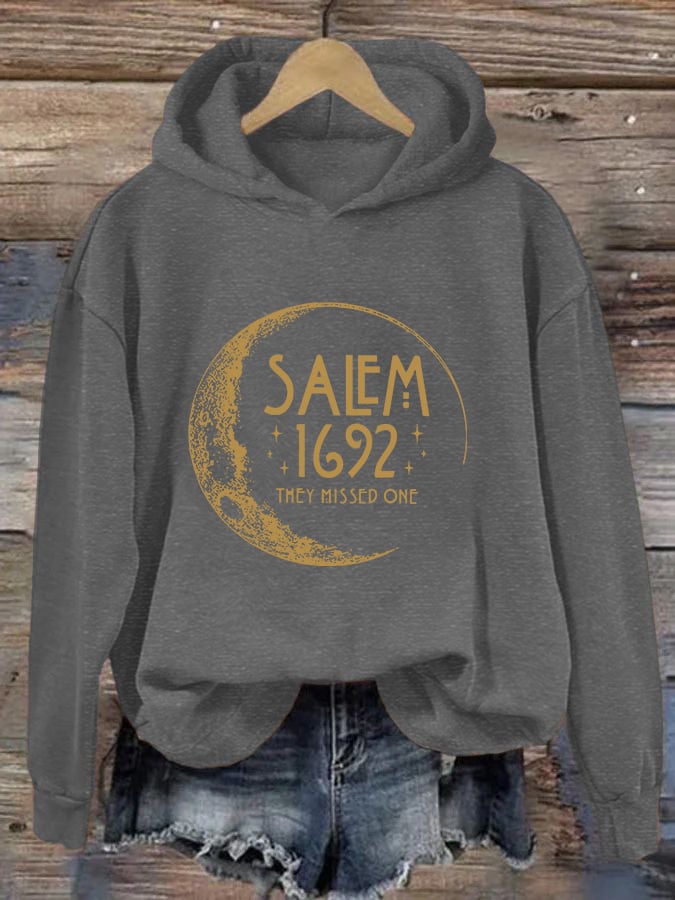 Women's Halloween Salem 1692 They Missed One Casual Hoodie