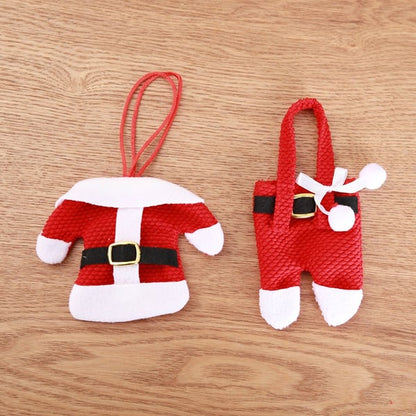 6 Pieces Christmas Silverware Holders Knife Fork Pouch Bag
