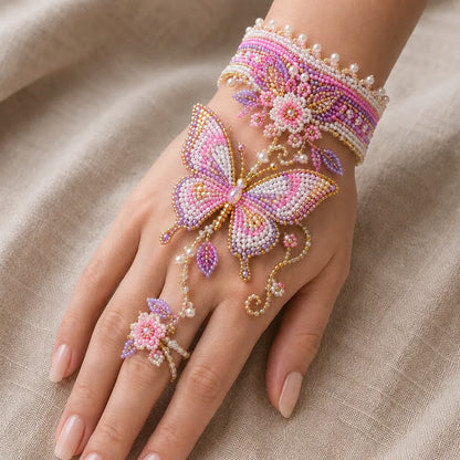 ✨ DIY Beaded Hand Bracelet Kit – Create Your Own Wearable Art