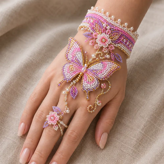 ✨ DIY Beaded Hand Bracelet Kit – Create Your Own Wearable Art