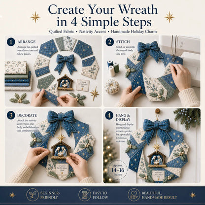 🎄Christmas Fabric Wreath DIY Kit – A Keepsake You’ll Hang with Pride Year After Year💫