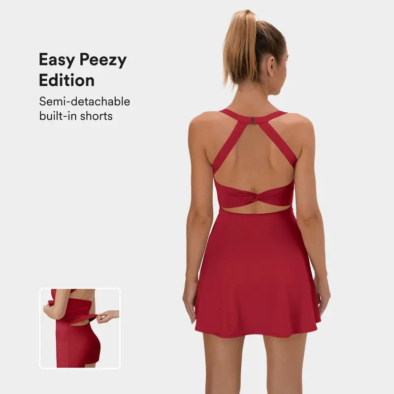 Sexy Women's Backless Sports Dress Short Dress