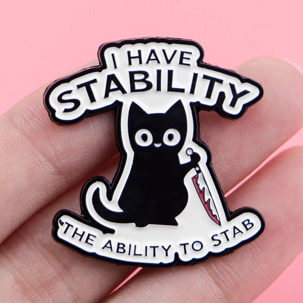 Stabby Cat Stability Pin