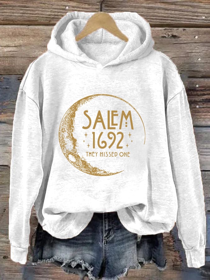 Women's Halloween Salem 1692 They Missed One Casual Hoodie