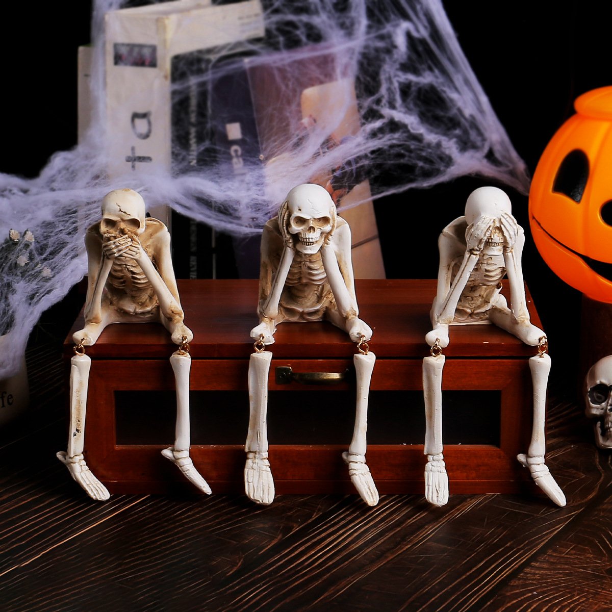 🎃👻💀Halloween Fireplace Simulation Skull Combination