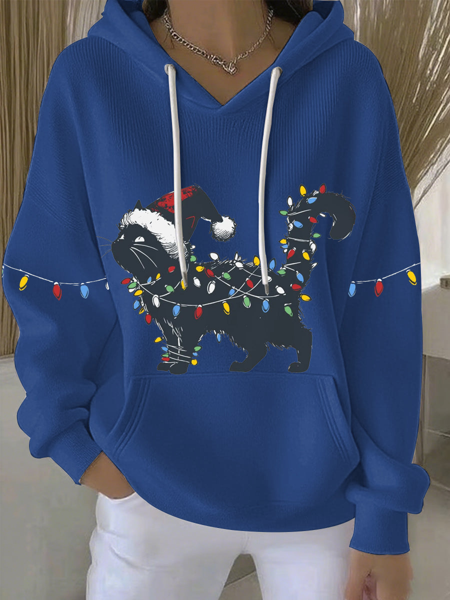 Women's Christmas Print Casual Hoodie