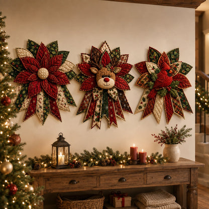 Festive Quilted Christmas Door Hanging DIY Sewing Kit