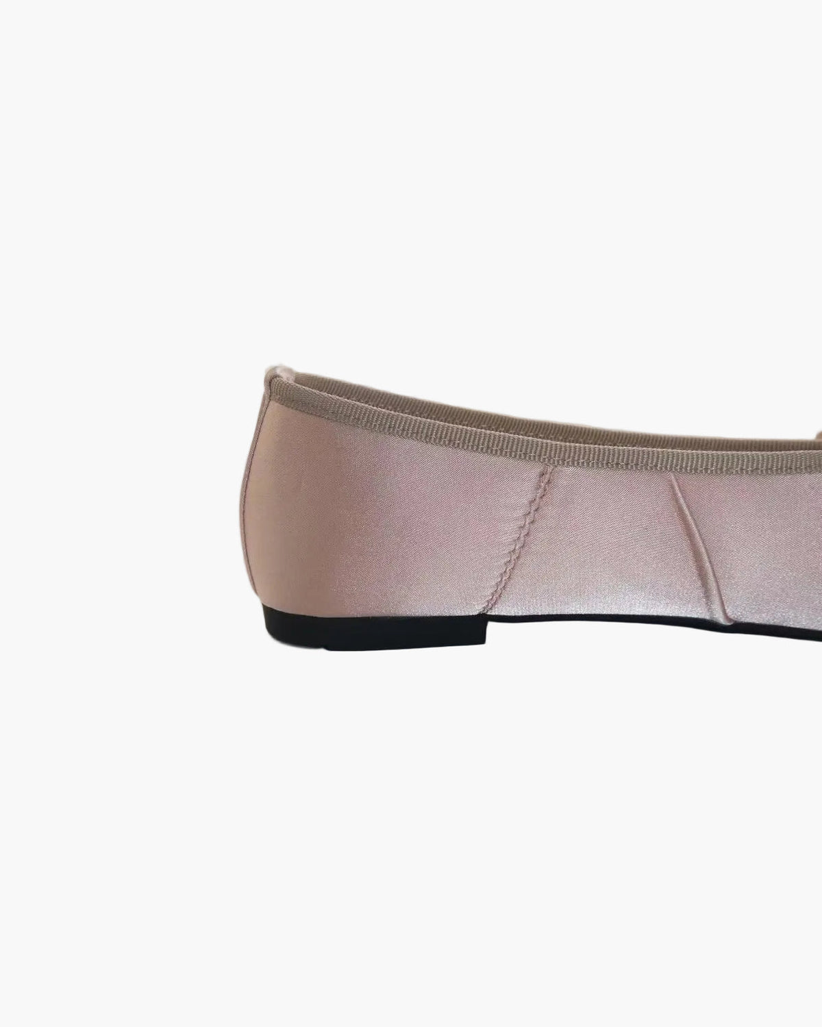 Satin Wrinkles Tabi Ballet Flats