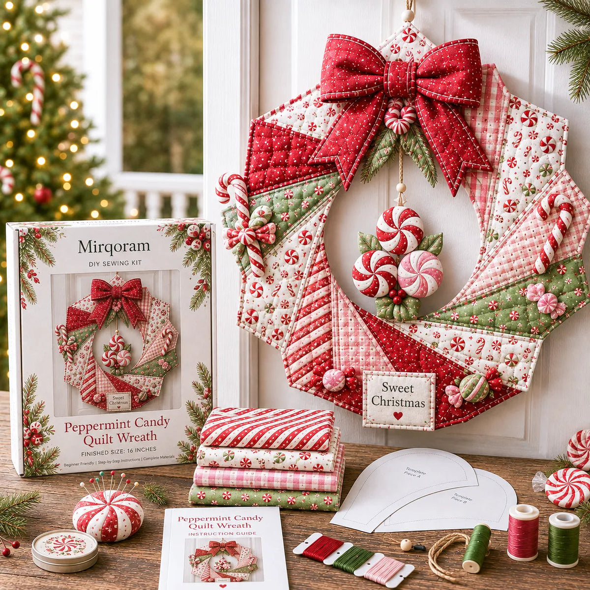 🎄Christmas Fabric Wreath DIY Kit – A Keepsake You’ll Hang with Pride Year After Year💫