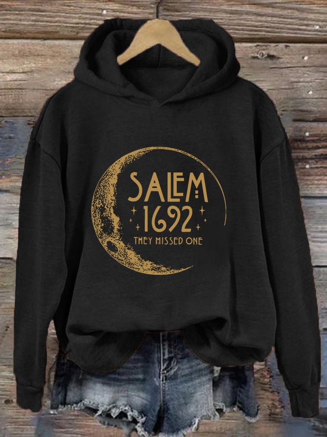 Women's Halloween Salem 1692 They Missed One Casual Hoodie