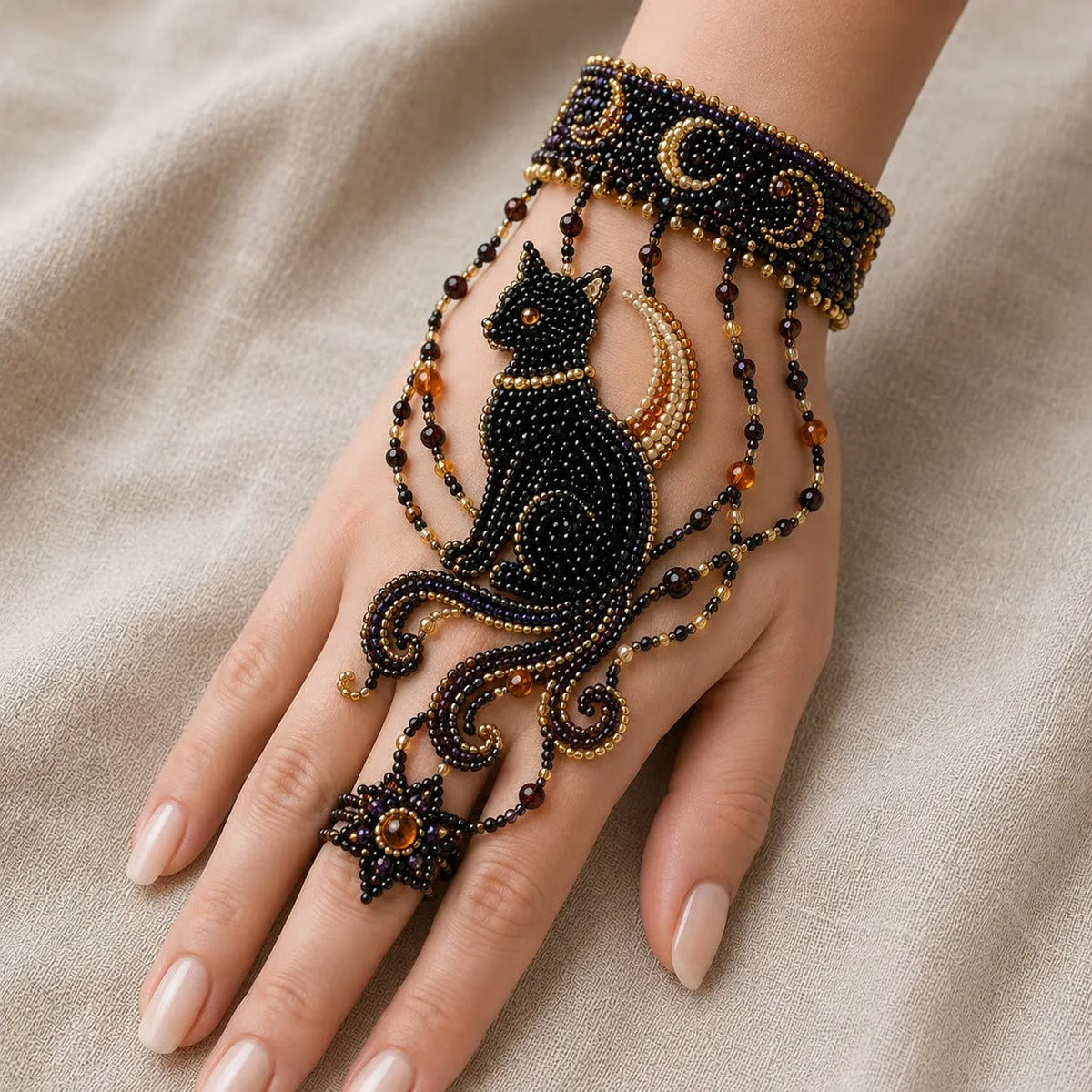 ✨ DIY Beaded Hand Bracelet Kit – Create Your Own Wearable Art