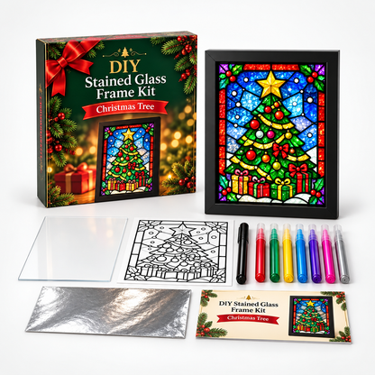 NoelGlow – Foil-Backed Christmas Stained Glass Art Kit