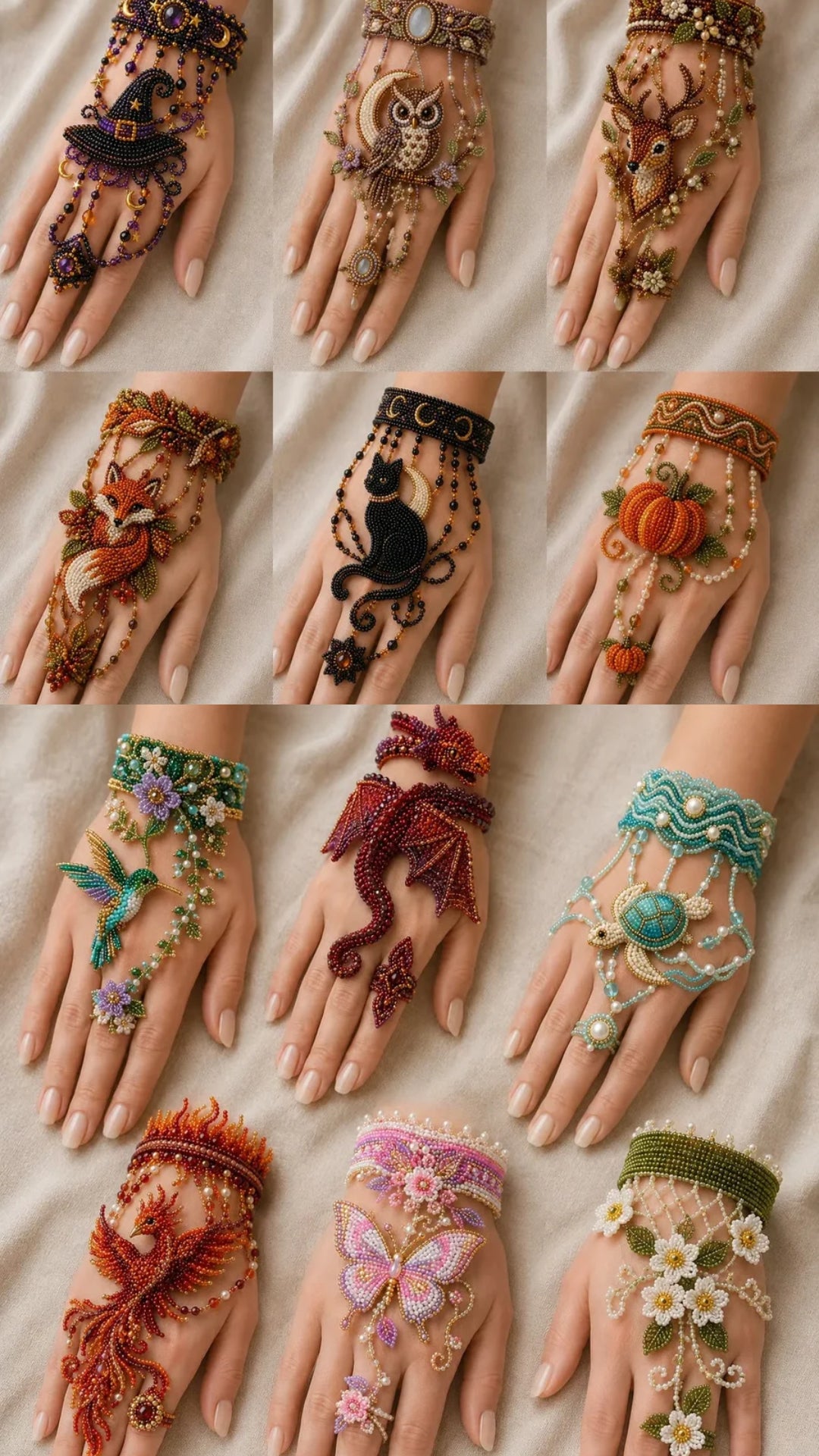 ✨ DIY Beaded Hand Bracelet Kit – Create Your Own Wearable Art
