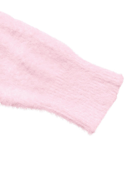 Off-Shoulder Fluffy Knit Oversized Sweater