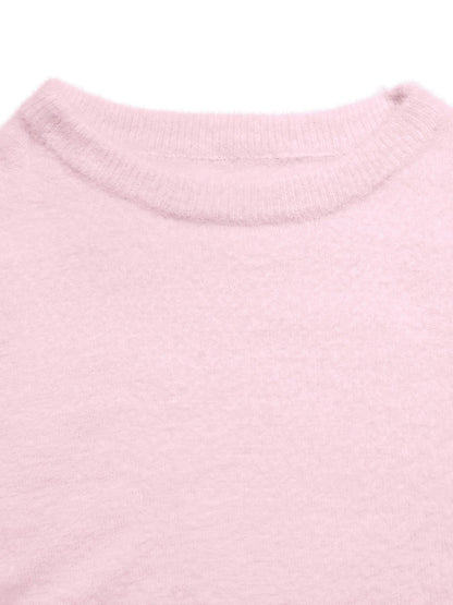 Off-Shoulder Fluffy Knit Oversized Sweater