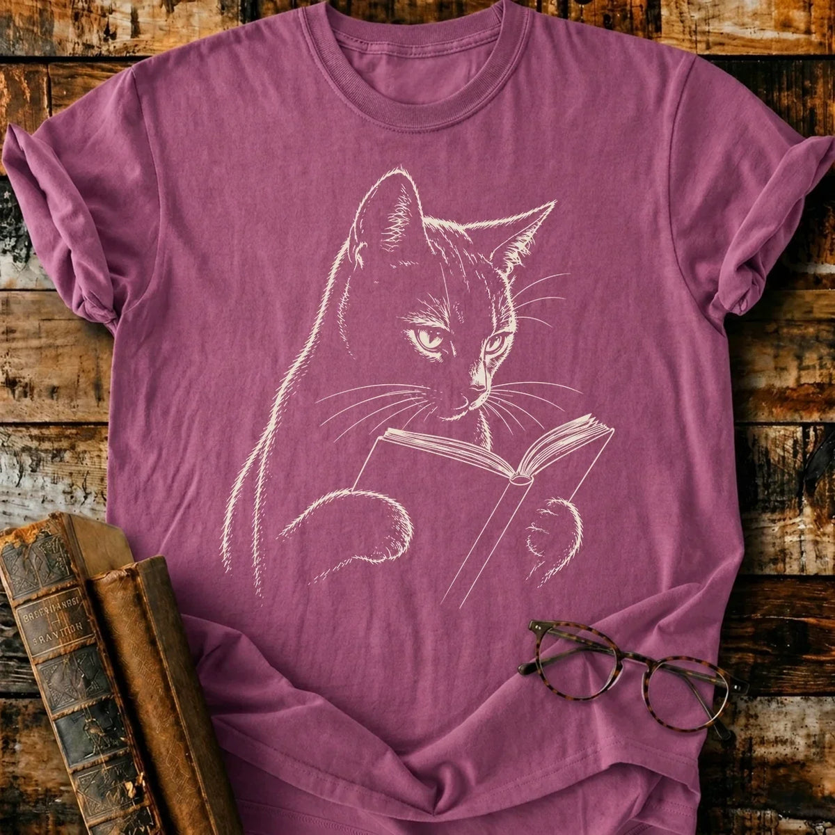Russian Blue Reading T-Shirt