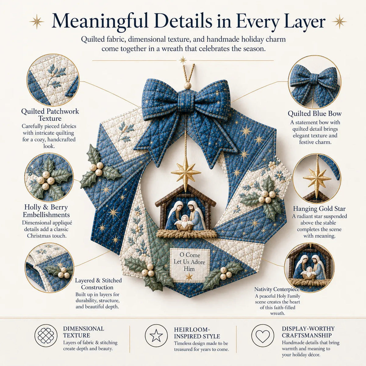 🎄Christmas Fabric Wreath DIY Kit – A Keepsake You’ll Hang with Pride Year After Year💫