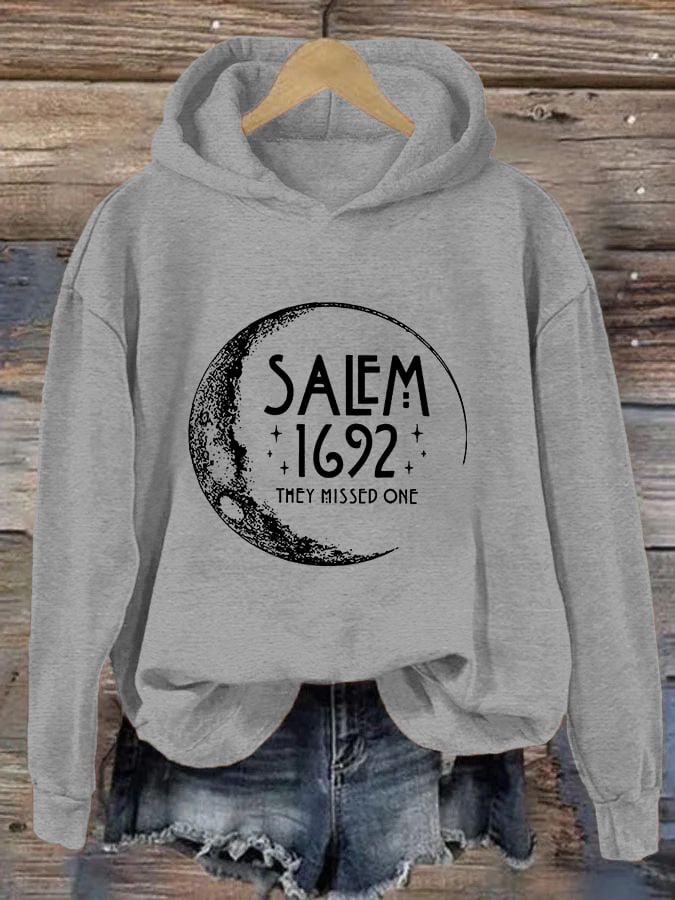 Women's Halloween Salem 1692 They Missed One Casual Hoodie