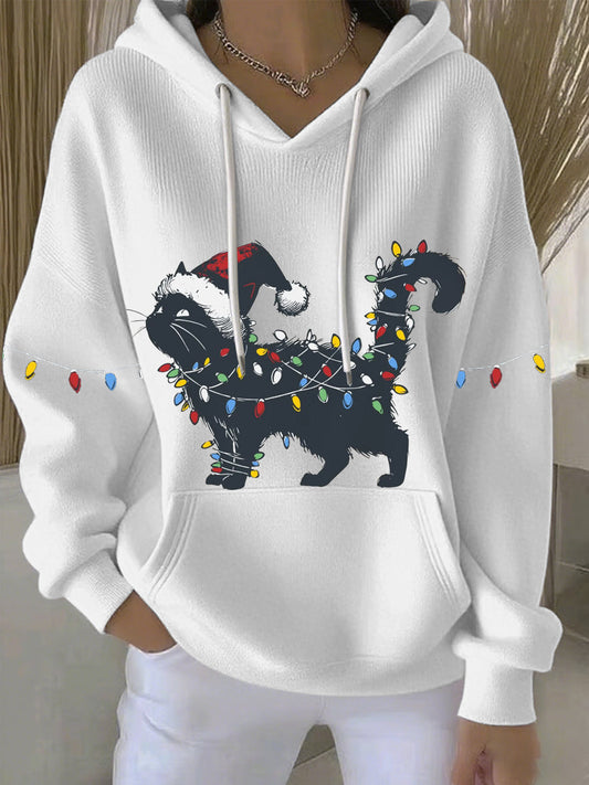 Women's Christmas Print Casual Hoodie