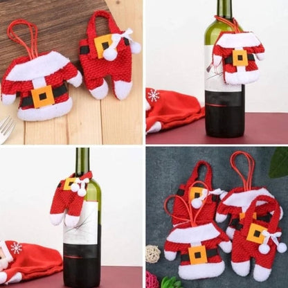 6 Pieces Christmas Silverware Holders Knife Fork Pouch Bag